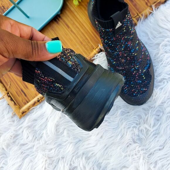 Adidas | Rapidarun Unisex  Black Slip-on with Multicolored Speckles - Picture 3 of 12
